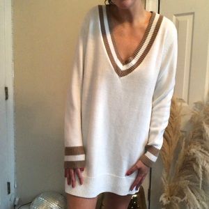 SHOW ME YOUR MUMU HARTFORD VARSITY SWEATER DRESS
